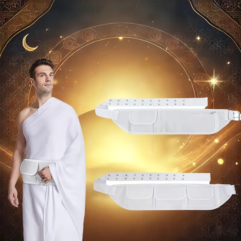 Ceinture Ihram pour Hommes avec Fermeture Éclair/Poche